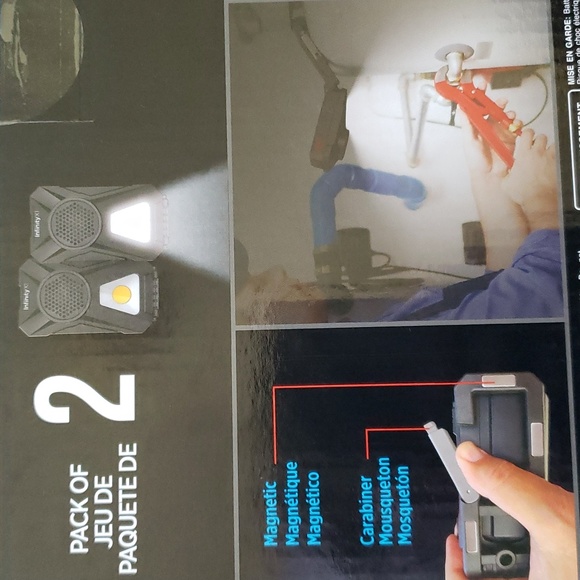 2 Pack Work Light with Speakers, 700 Lumens - Picture 8 of 8